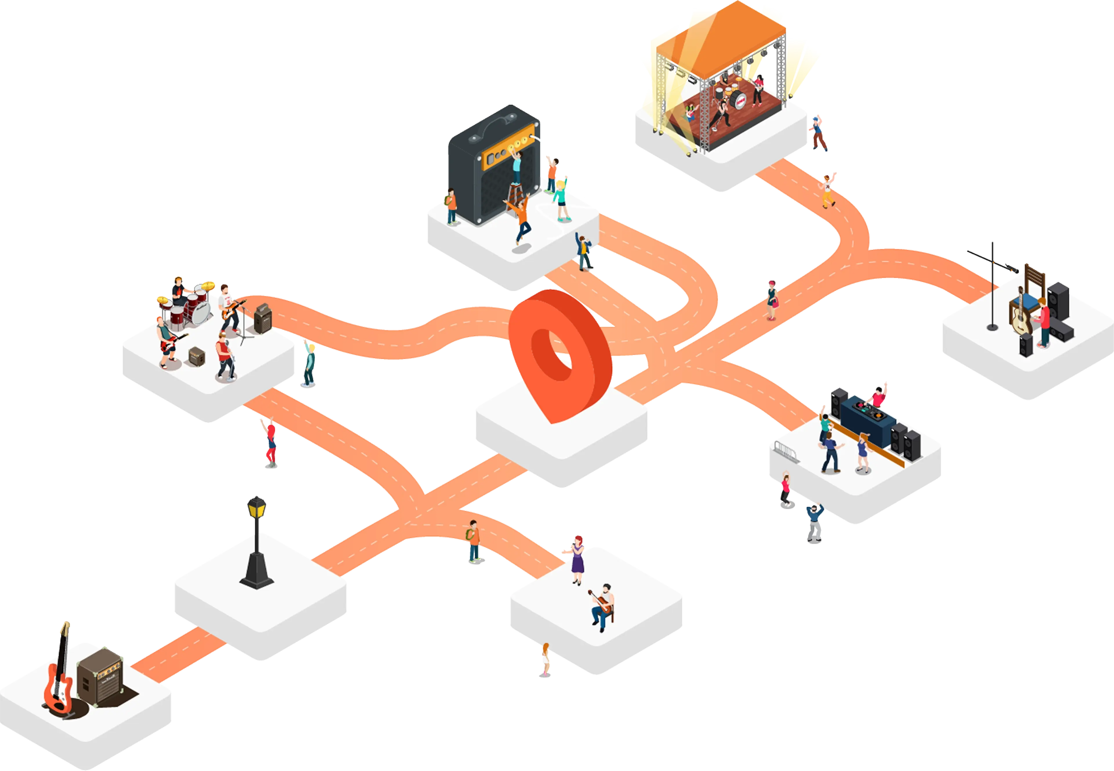 UNIBUSK 지도 일러스트